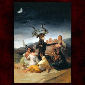 Witches Sabbath by Francisco de Goya Giclée Canvas Print (1797) • Gift for Goths • Gallerie Wall Art • Gothic Home Decore • Wolf Kult