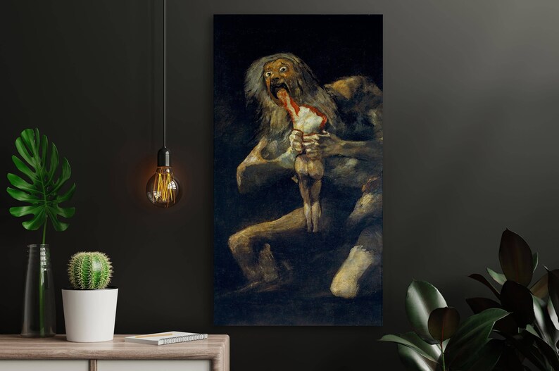 Saturn Devouring His Son By Francisco De Goya Canvas Print 1819 