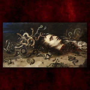 Head of Medusa by Peter Paul Rubens Canvas Print (1614) • Classical Fine Art Print • Victorian Painting • Gothic Home Decor