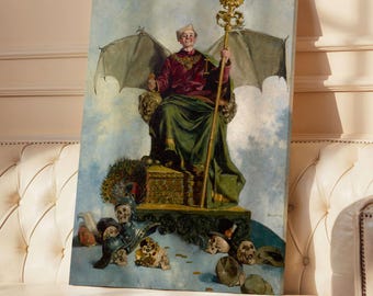 Allegory of Satan by Ludwik Stasiak Giclée Canvas Print (1900