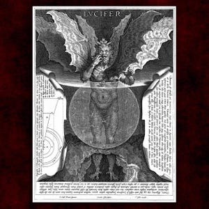 Lucifer de Cornelis Galle I Impresión en lienzo Giclée (1590) • Impresión victoriana • Regalo para inauguración de la casa • Bellas Artes • Wolf Kult