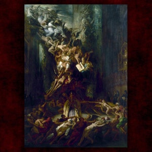 La ronda del sábado de Louis Candide Boulanger Impresión en lienzo (1861) • Impresión de bellas artes clásicas • Pintura victoriana • Decoración gótica del hogar