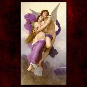 The Abduction of Psyche by William Bouguereau Giclée Canvas Print (1895) • Homely Fine Arts • Gift for Housewarming • Wolf Kult
