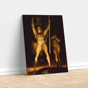 Satan Summoning His Legions by Sir Thomas Lawrence Canvas Print 1797 Classical Fine Art Print Victorian Painting Gothic Home Decor image 3