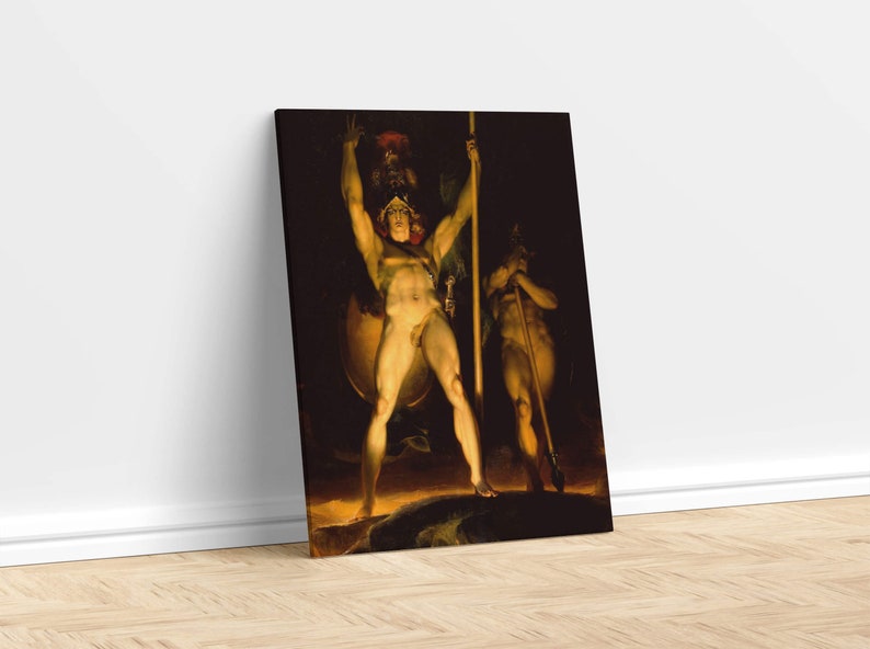 Satan Summoning His Legions by Sir Thomas Lawrence Canvas Print 1797 Classical Fine Art Print Victorian Painting Gothic Home Decor image 3