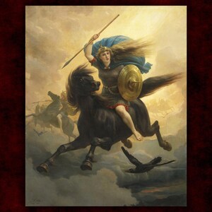 The Valkyrie by Peter Nicolai Arbo Giclée Canvas Print (1869) • Homedecorful Gifts • Homely Fine Arts • Giftful Home Canvas Printings