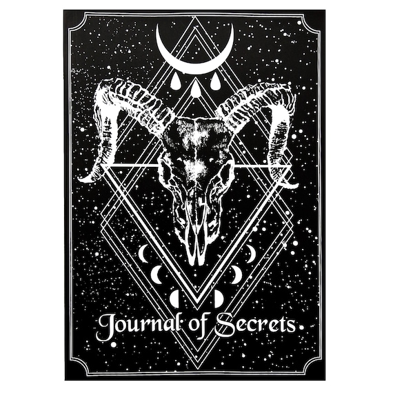 Witchy Journal • Astrology Zodiac Notebook, Dark Academia Gothic Decor