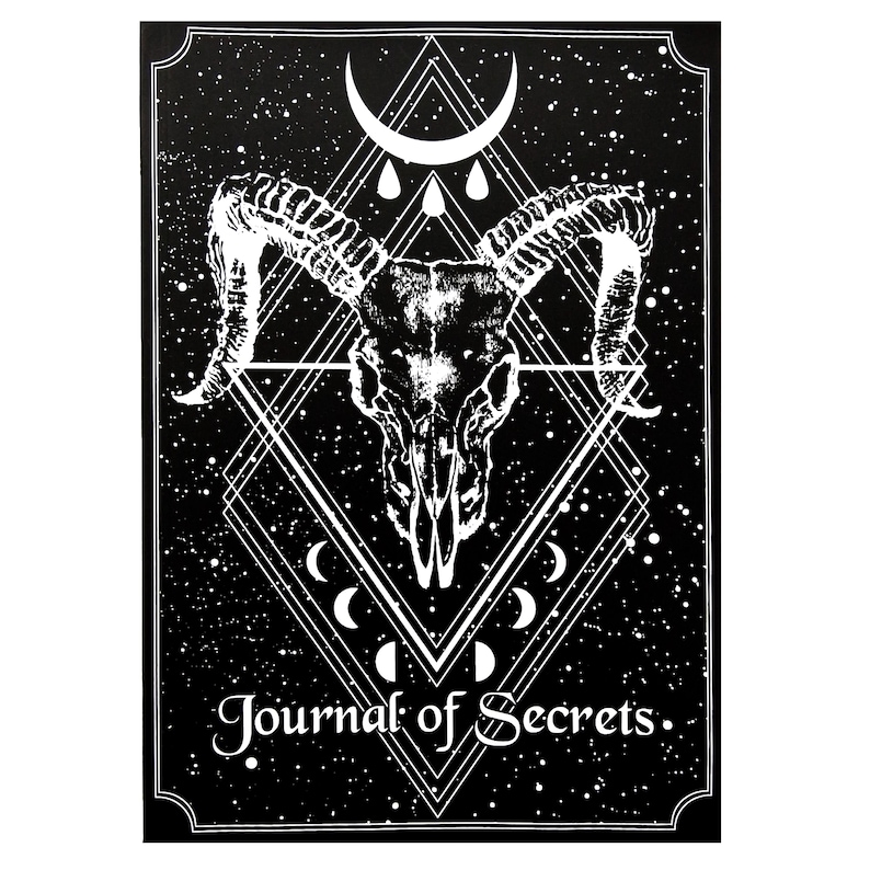 Diario de brujas • Cuaderno de astrología del zodíaco, decoración gótica Dark Academia imagen 1