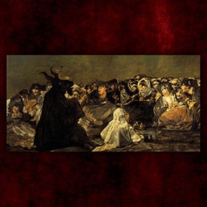 O Grande Bode de Fransico de Goya Impressão em Tela (1823) (fragmento) • Impressão de belas artes clássicas • Pintura vitoriana • Decoração de casa gótica