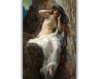 Echo by Alexandre Cabanel Canvas Print (1874) • Nude Woman Painting • Giclée Prints • Gothic Home Decor • Wolf Kult