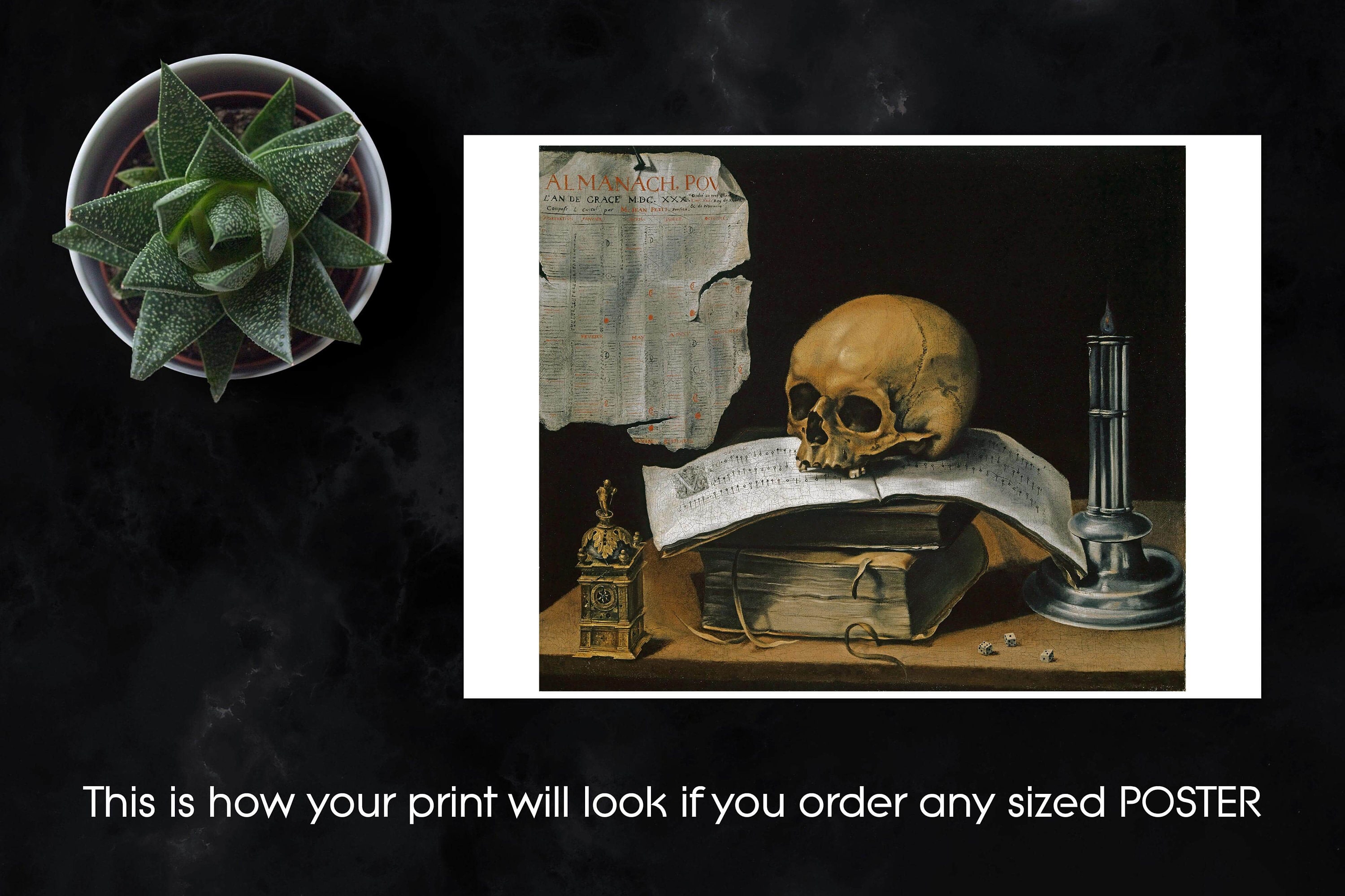 Vanitas Still Life With Skull by Sebastian Stoskopff Canvas Print