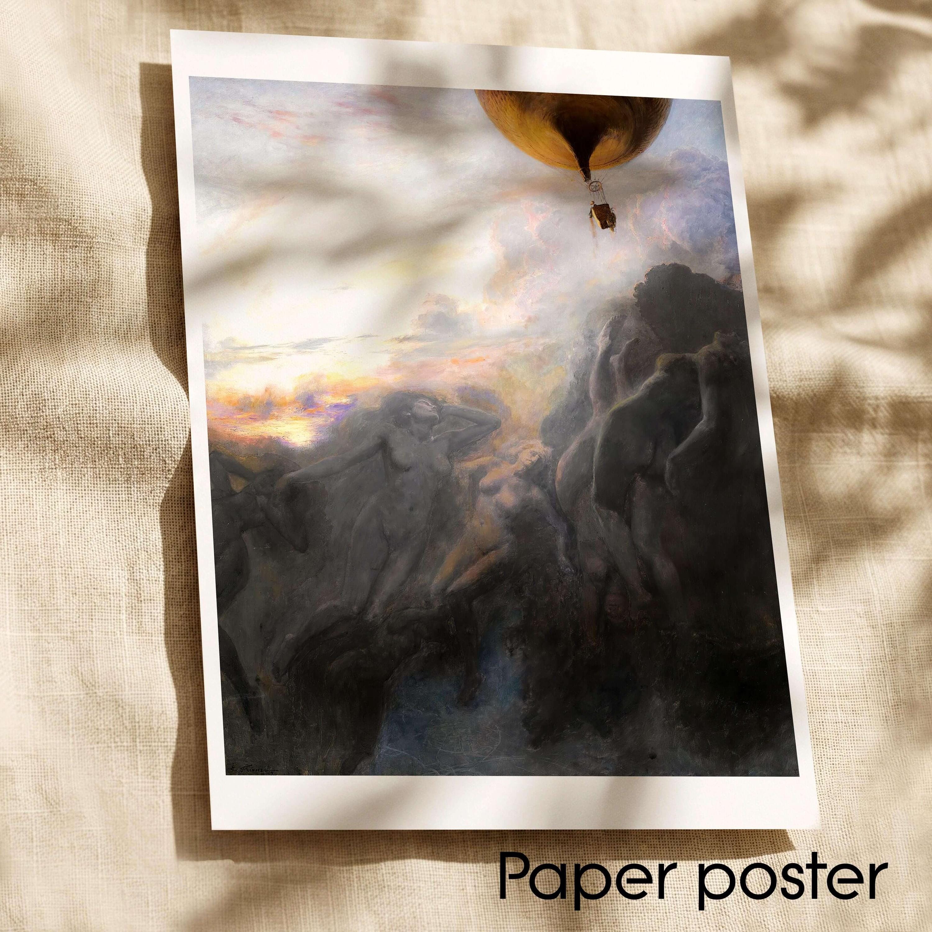 Paper Poster * Journey to Infinity by Émile Friant (1899) * Dark Academia Decor * Gallery Wall Prints * Wolf Kult
