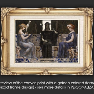 The Three Fates by Alexander Rothaug Canvas Print 1910 Giclée Prints Classical Fine Art Victorian Painting Gothic Home Decor image 6