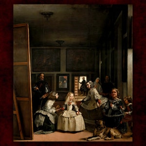 Las Meninas by Diego Velázquez Canvas Print (1656) • Giclée Prints • Classical Fine Art Poster • Victorian Painting • Gothic Home Decor