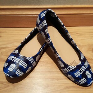 Doctor who - Womens flat shoes - sizes 6-11 - Custom Made