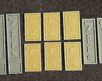 Star Wars Republic Credits -12 piece - 3D Printed - Prop - Raw