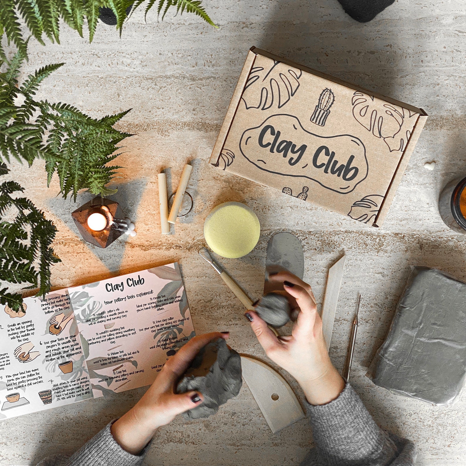 Home Pottery Kit For 12 People DIY Craft At Home Etsy