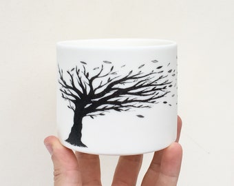 Blowing Tree Porcelain Candle Holder