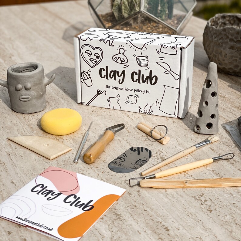 Air Drying Clay Kit Pottery Craft Kit For 23 People Etsy