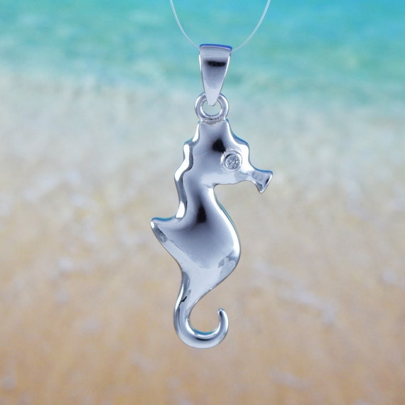 Unique Hawaiian Seahorse Necklace, Sterling Silver Sea Horse Pendant, N6112  Birthday Mother Wife Mom Gift, Unique Island Jewelry -  Hong Kong