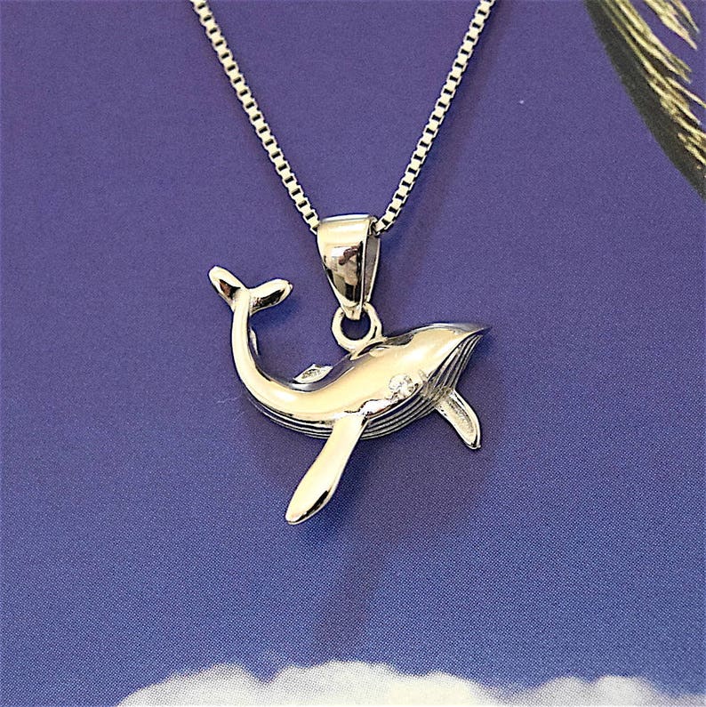 Charming Mom Daughter Mom Son Humpback Whale Necklace Big Little Sister N7027 Mom Valentine Gift Sterling Silver Hawaiian Whale Pendant