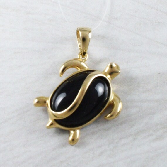 Gorgeous Genuine Black Coral Sea Turtle Pendant 14KT Solid Yellow Gold Black Coral Sea Turtle Pendant P9202 Birthday Mom Gift Statement PC Etsy Canada