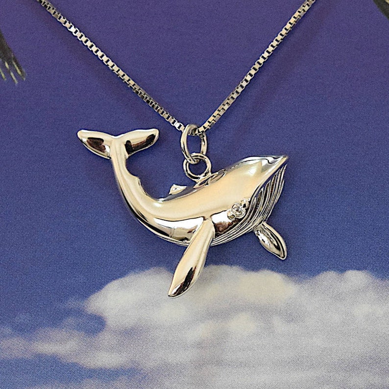 Charming Mom Daughter Mom Son Humpback Whale Necklace Big Little Sister N7027 Mom Valentine Gift Sterling Silver Hawaiian Whale Pendant