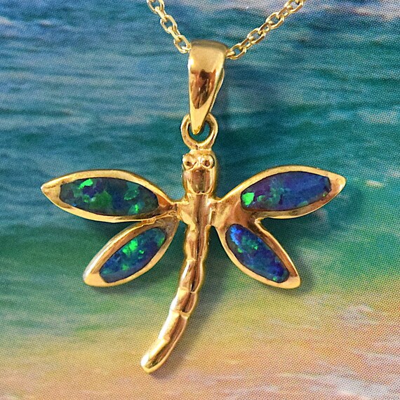 Opal dragonfly hotsell necklace