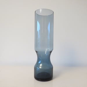 Steel blue vase Orrefors Sweden . 60s. Mid Century. Vintage.