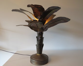 Banana Plant Lamp. Maison Jansen Style. Hollywood Regengy style. Mid-Century. Vintage .1960s