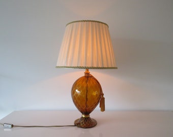 1 van 2 Murano Vetro Soffiato Tafellamp. Hollywood regency Stijl. Vintage. Mid Century. 1970s. Italy