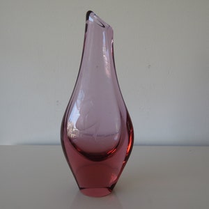 Glass vase - Miroslav Klinger , Zelezny Brod Slo ,60s , Czechoslovakia , Mid Century