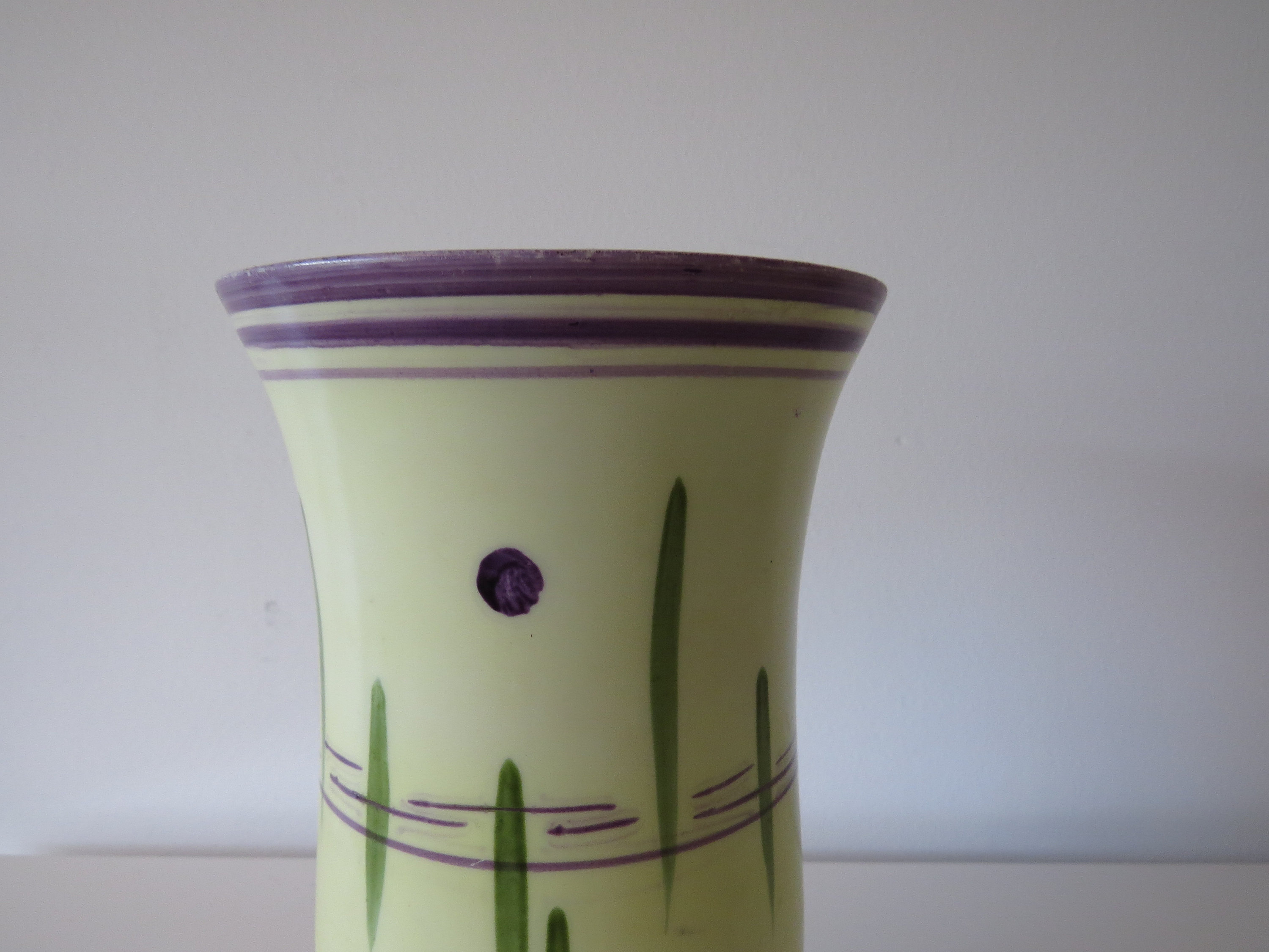 Wazon szklany Bauhaus Hoyerswerda Glasgut Niemcy lata 20. Art Deco