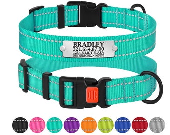 dog collars with names engraved