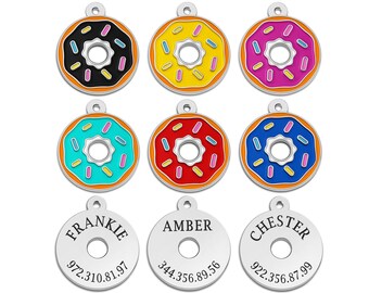 donut dog tag