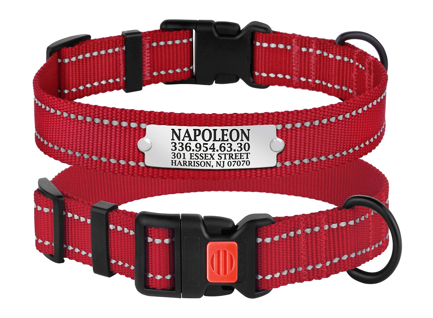 Custom Dog Collar With Name Plate Engraved Id Collar for Dog Etsy Canada