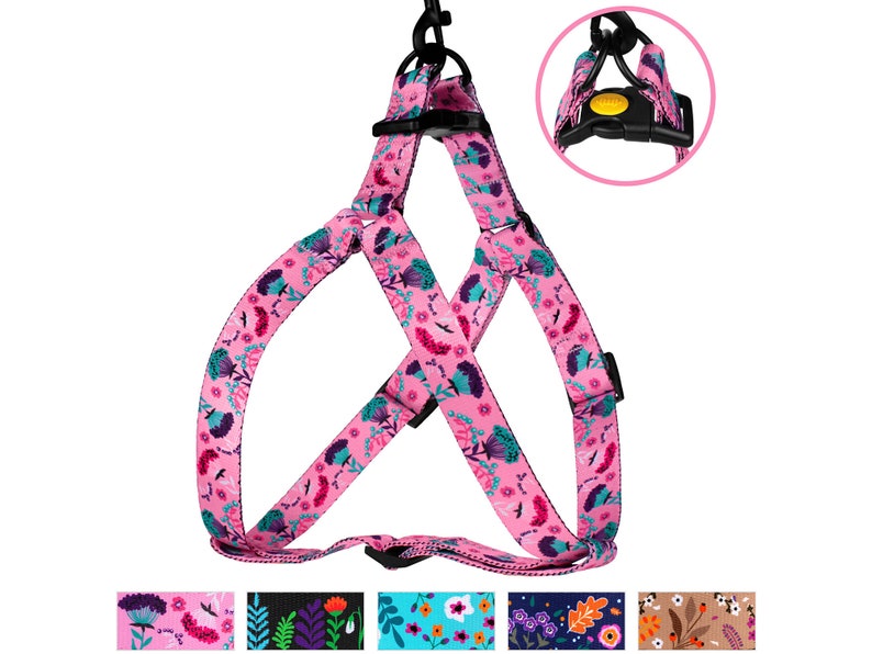 Floral Dog Harness Custom Pet Harnesses for Dogs Girl Dog Etsy