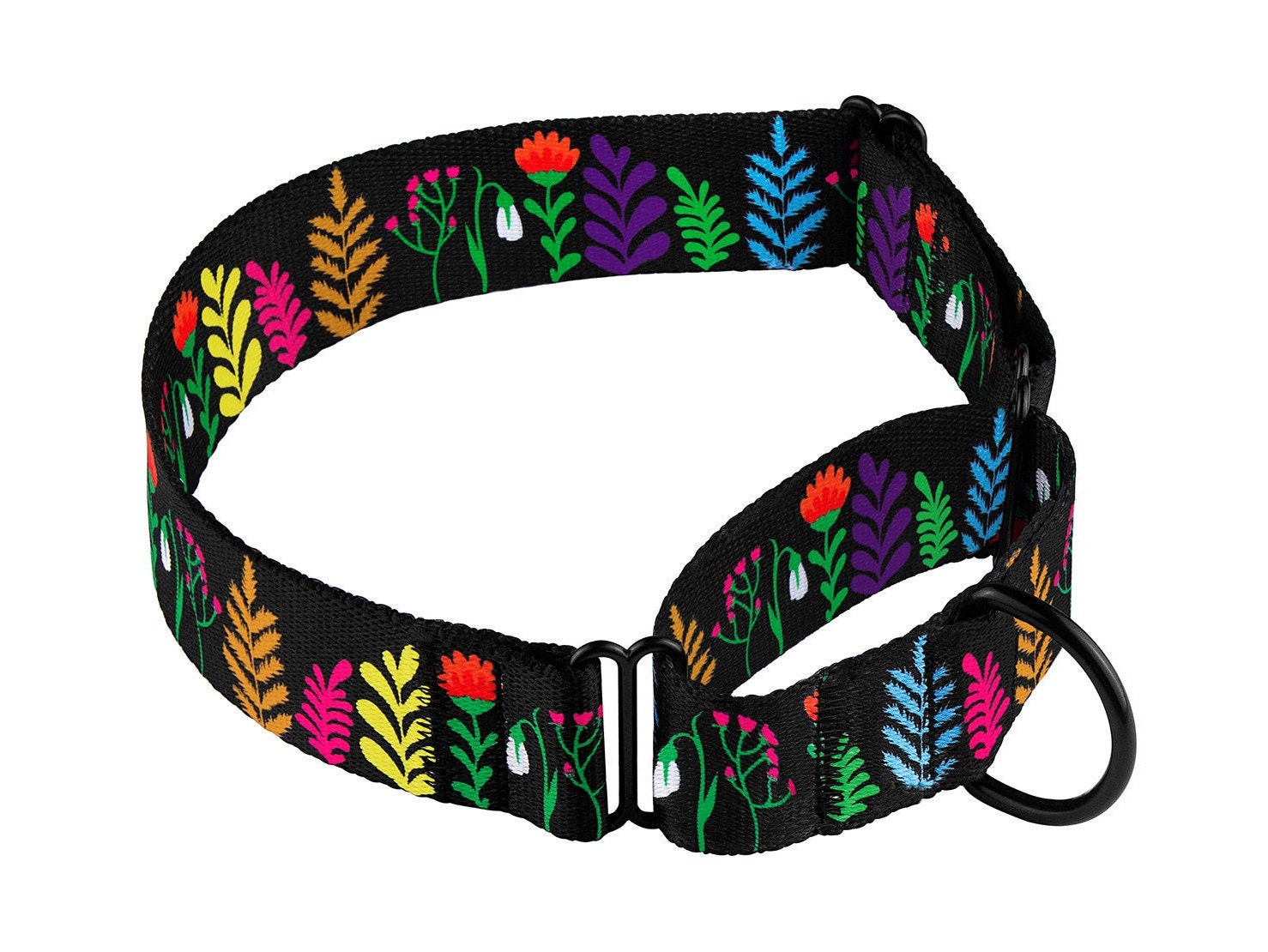 Martingale Collar Floral Martingale Dog Collar Wide Dog Etsy