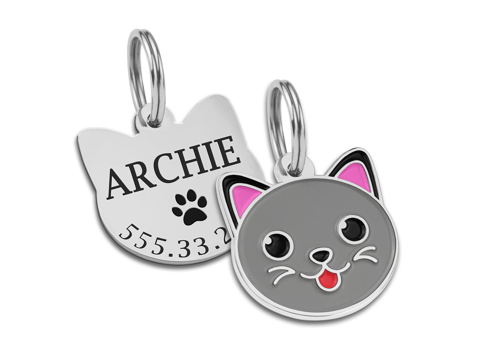 Colored Cat Tags Personalized Custom Cat Tags for Cats Funny Etsy
