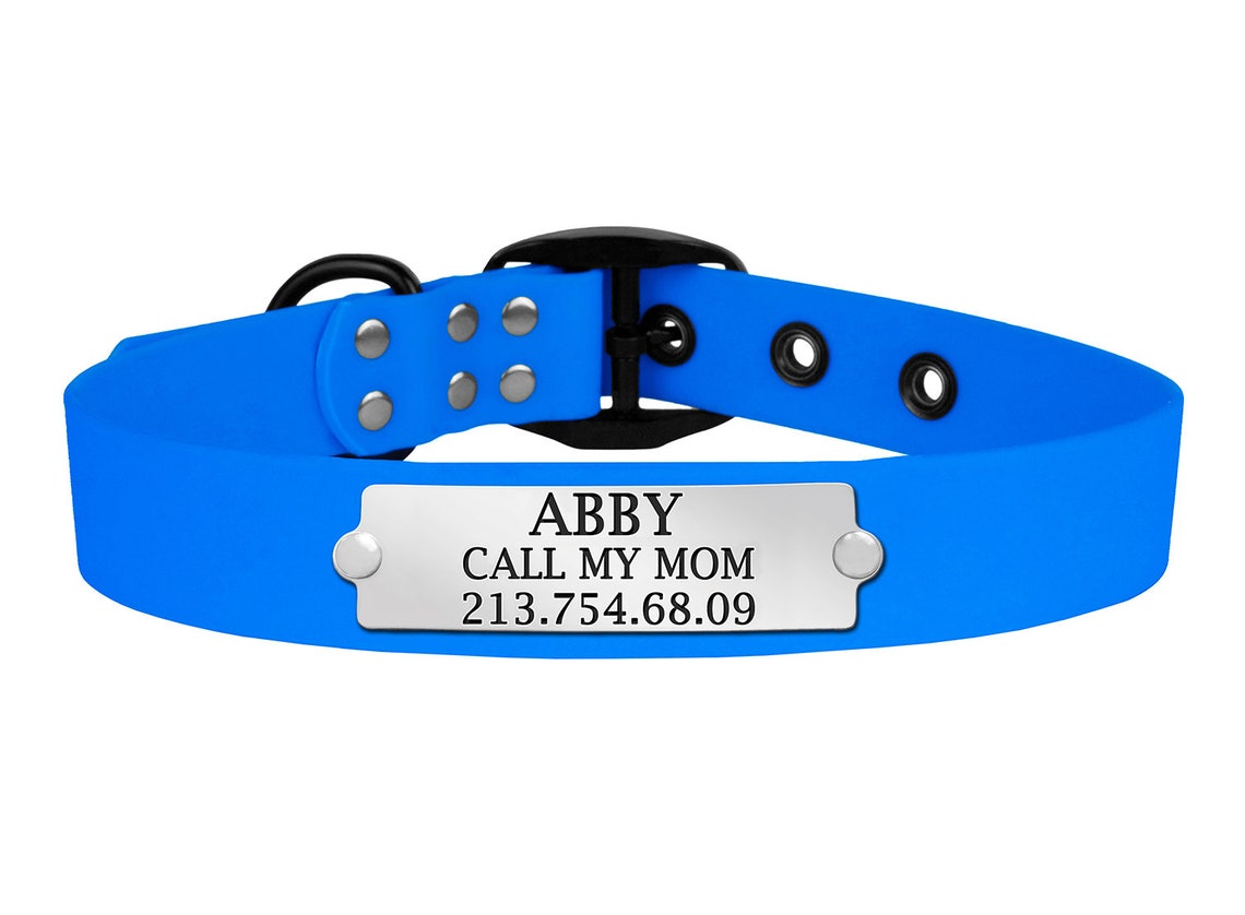 Waterproof Dog Collar Personalized Puppy Collar with Dog Name Etsy