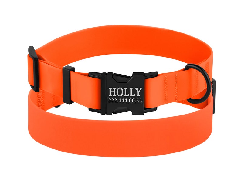 Waterproof Dog Collar Dirt Resistant Dog Collar Personalized Etsy