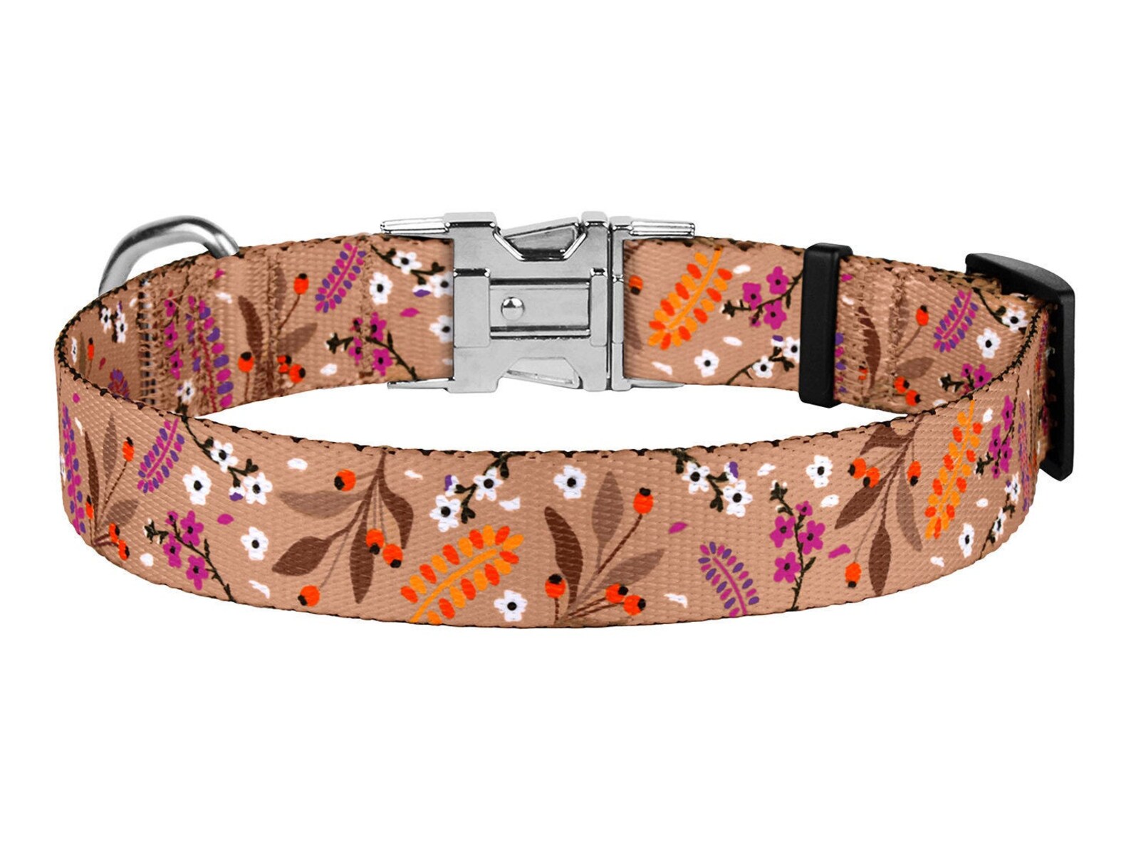 Floral Female Dog Collar Personalized Girl Puppy Collar Etsy Australia