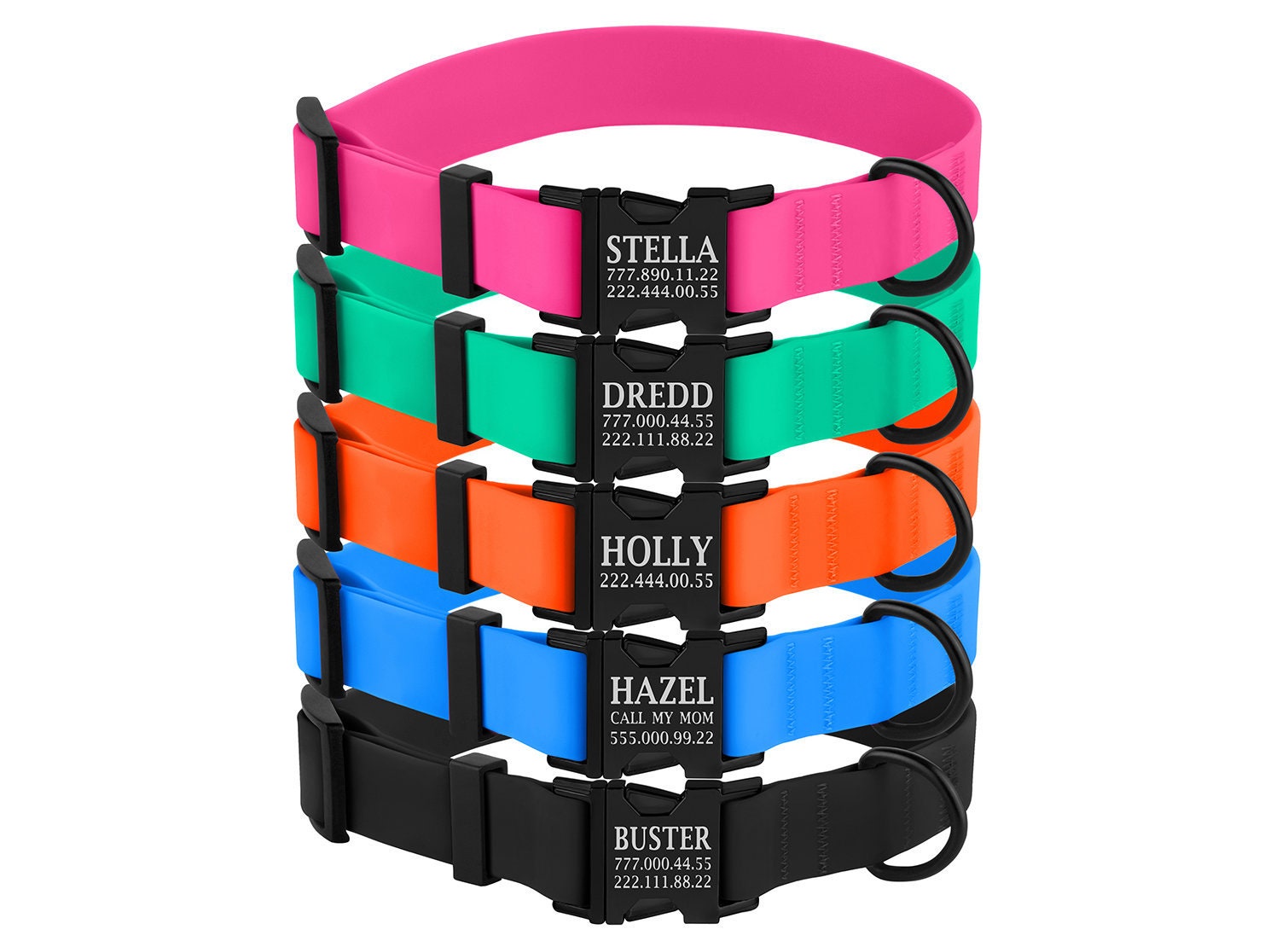 Waterproof Dog Collar Dirt Resistant Dog Collar Personalized Etsy