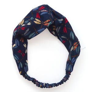 Set of 3 Patterned Knotted Headbands - Black, Red/Blue, Yellow/Grey Knotted Twist Headband 3 Wide - Etsy main image 3