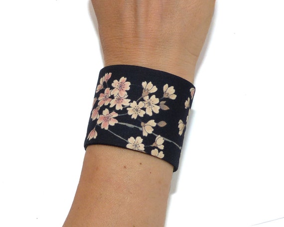 Wide clearance fabric bracelet