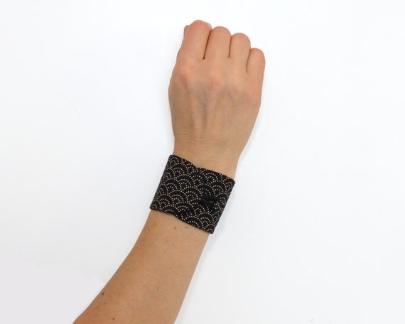 Black on sale fabric bracelet