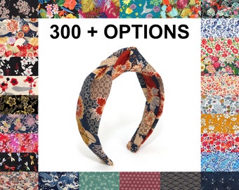 2 WIDTHS & 150+ FABRIC for Custom knotted headband, hair bow, liberty, japanese, linen silk satin
