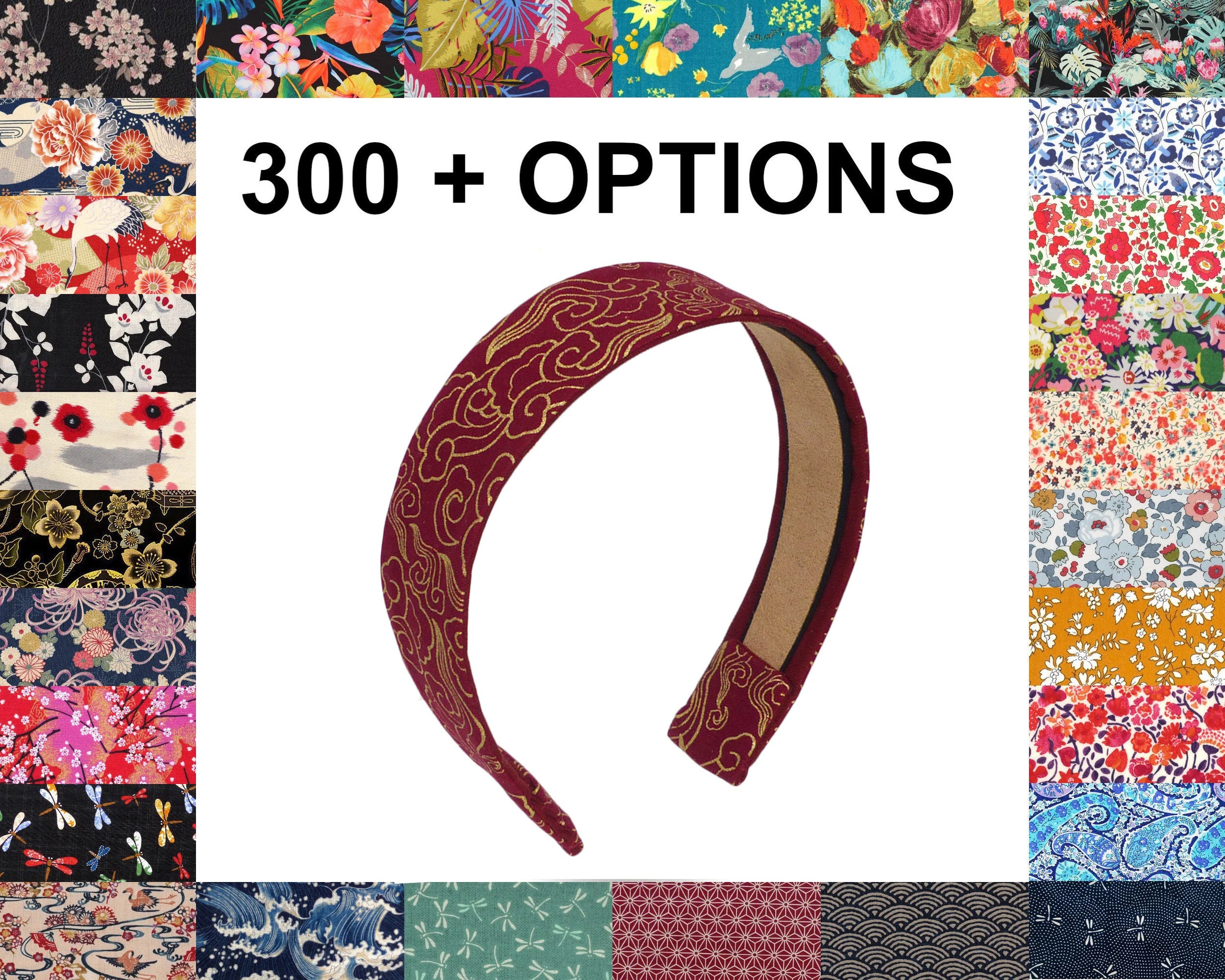 150+ FABRICS, Custom simple classic rigid headband hair, hair bow, liberty japan, linen silk cotton
