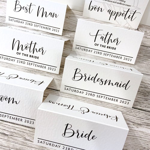 Wedding Menu Place Cards With Guest Meal Choice and Dietary Etsy UK