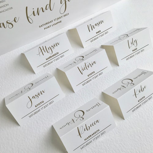 Wedding Menu Place Cards With Guest Meal Choice and Dietary Etsy UK